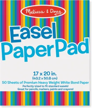 Melissa & Doug Art Essentials Easel Pad (17 x 20 inches) With 50 Sheets of White Bond Paper