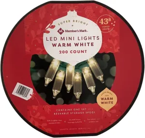 Member's Mark Super Bright LED Mini Lights, Warm White