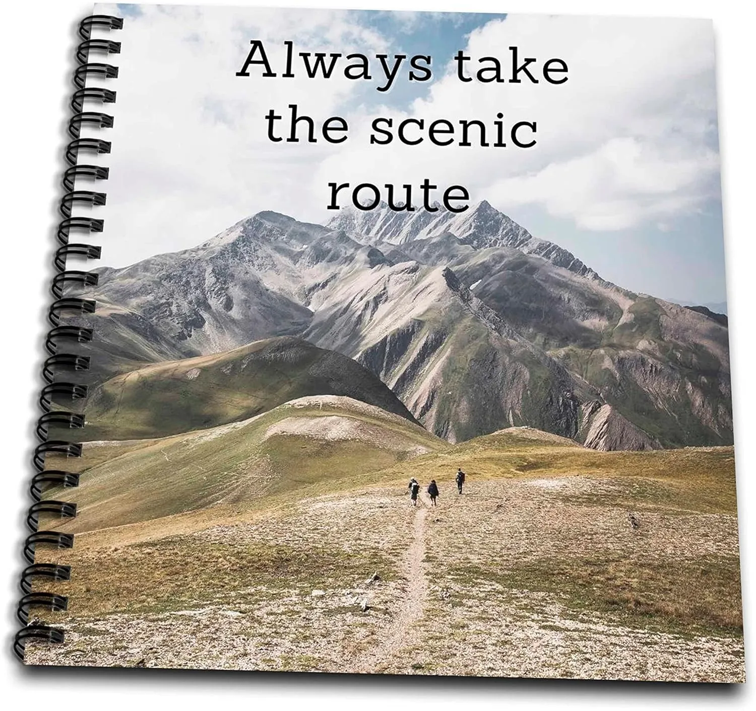 Memory Book 12 x 12 inch - Unique Travel Always take The Scenic Road 3dRose-Travel Quotes