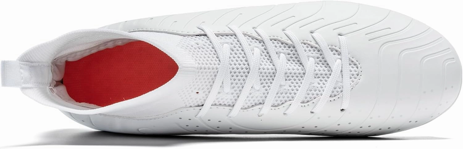 Men's Women's Soccer Shoes High-Tops Lace-Up Non-Slip Spikes Outdoor Sports Athletic Football Cleats