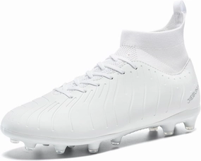 Men's Women's Soccer Shoes High-Tops Lace-Up Non-Slip Spikes Outdoor Sports Athletic Football Cleats
