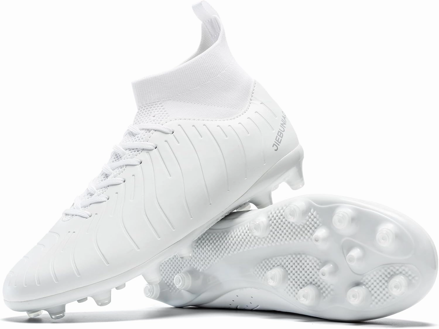 Men's Women's Soccer Shoes High-Tops Lace-Up Non-Slip Spikes Outdoor Sports Athletic Football Cleats
