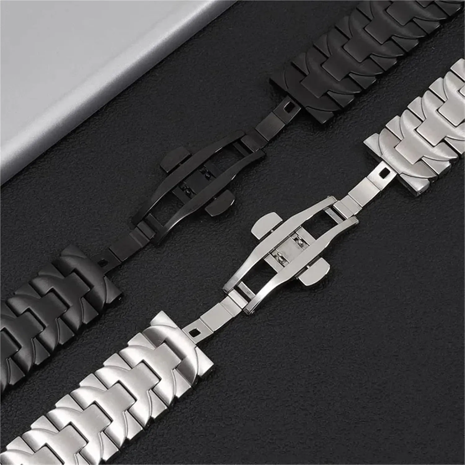 Men's Business Stainless Steel Watch Strap Accessories Wristband 24mm Accessories With Tool Quick Release