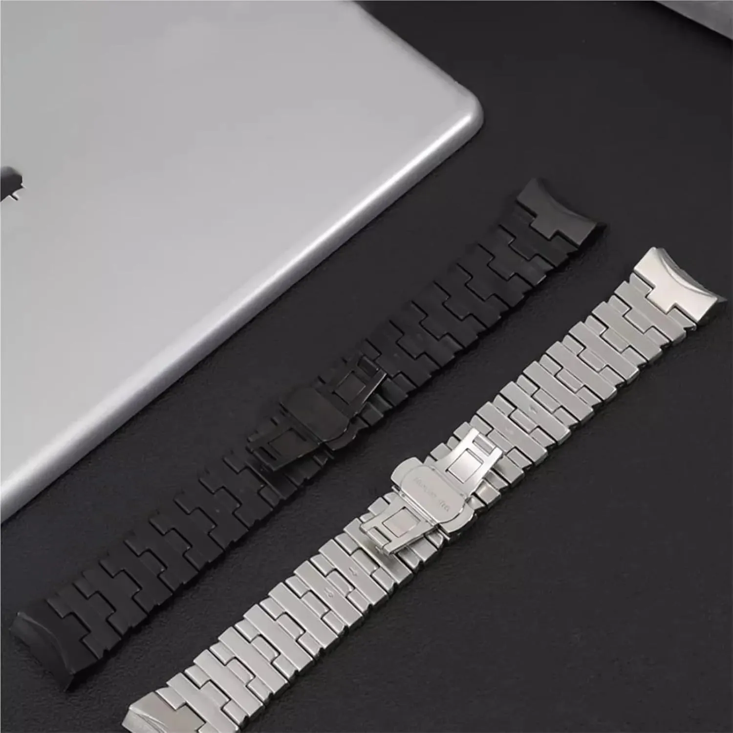 Men's Business Stainless Steel Watch Strap Accessories Wristband 24mm Accessories With Tool Quick Release