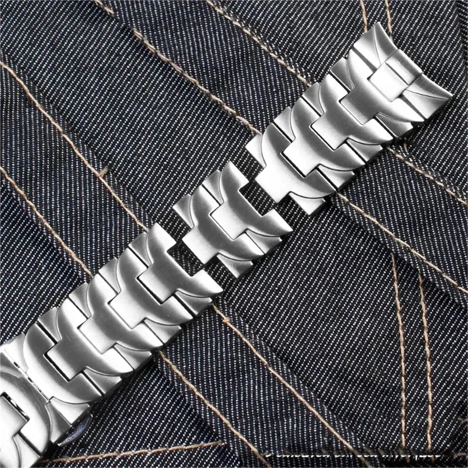 Men's Business Stainless Steel Watch Strap Accessories Wristband 24mm Accessories With Tool Quick Release