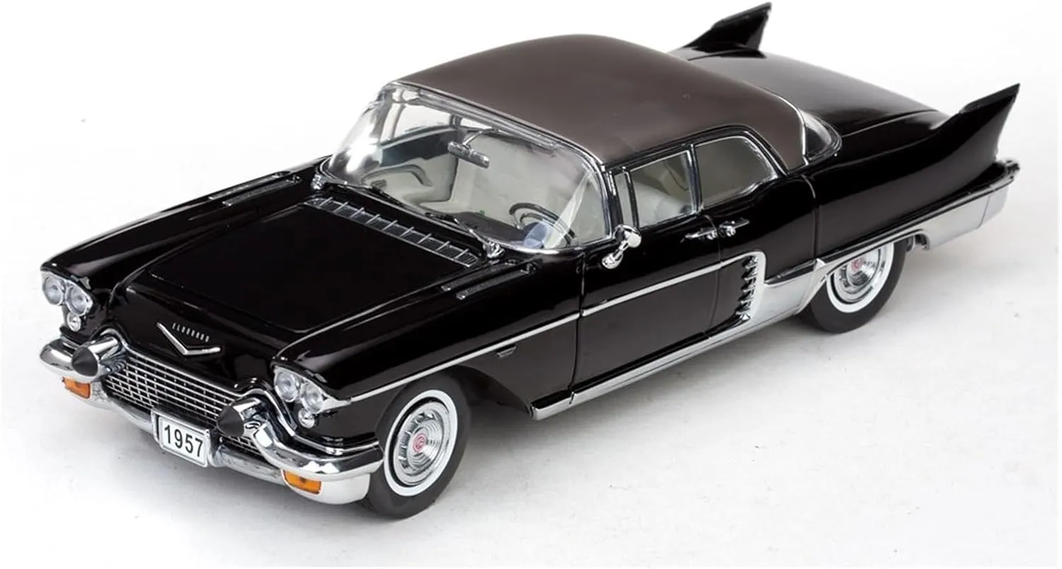 Metal Die Cast Toy Cars 1 18 for Cadillac Black 1957 Die-cast Replica Alloy Car Model Unique Shape Desktop Decoration for Home Or Office Décor