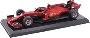 Metal Toy Vehicle 1/24 for Ferrari SF90 2019 Leclerc F1 Alloy Rally Car Simulation Finished Collection Toys Scale Vehicles