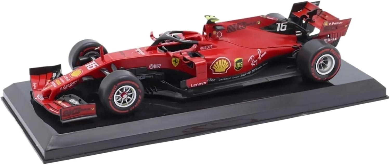 Metal Toy Vehicle 1/24 for Ferrari SF90 2019 Leclerc F1 Alloy Rally Car Simulation Finished Collection Toys Scale Vehicles
