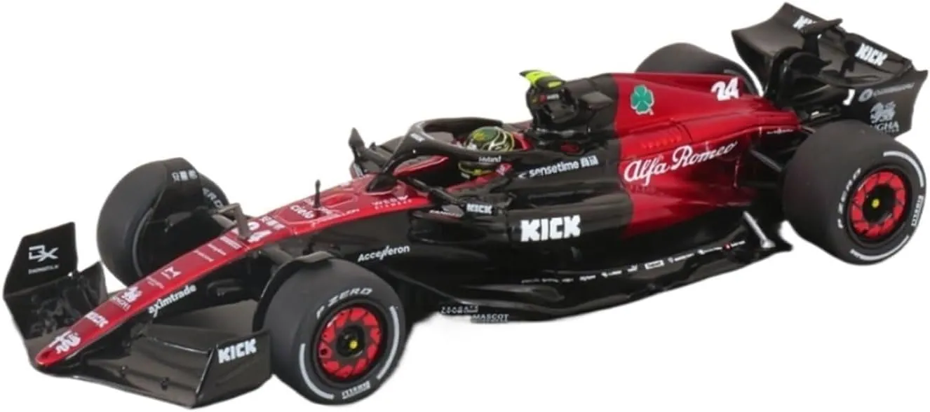 Metal Toy Vehicle 1/43 C43 Zhou Guanyu 2023 Australia Formula 1 Alloy Rally Car Simulation Finished Collection Toys Scale Vehicles