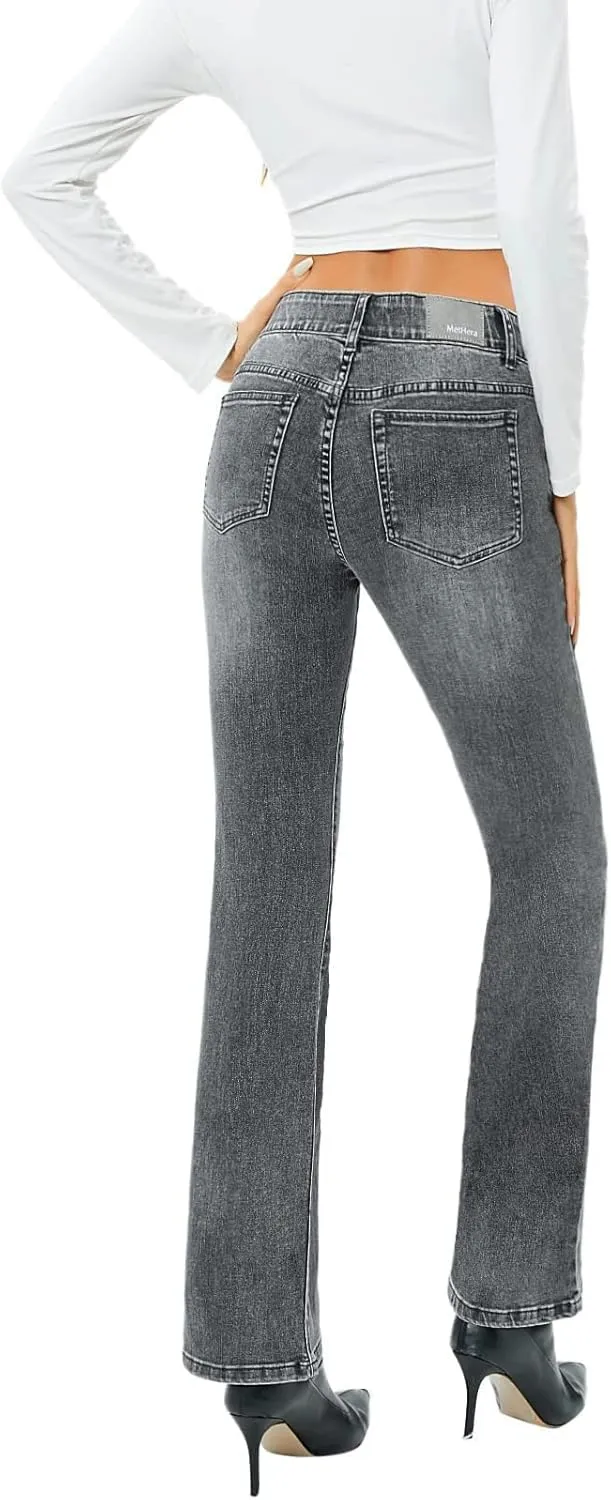 MetHera Women's Le Mel Classic Stretch Curvy Bootcut Jeans