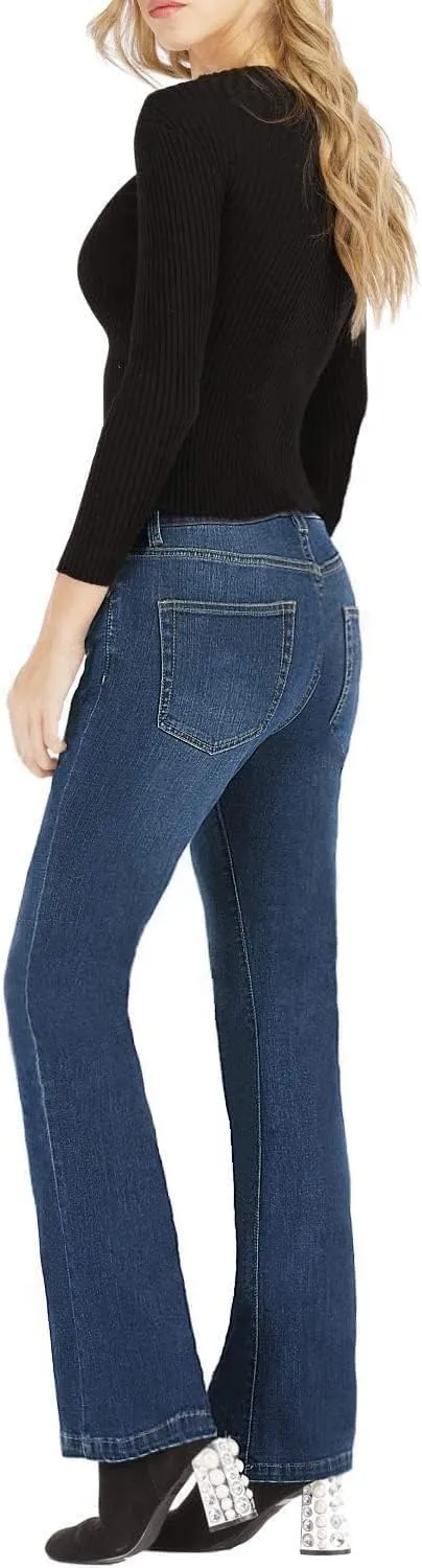 MetHera Women's Le Mel Classic Stretch Curvy Bootcut Jeans