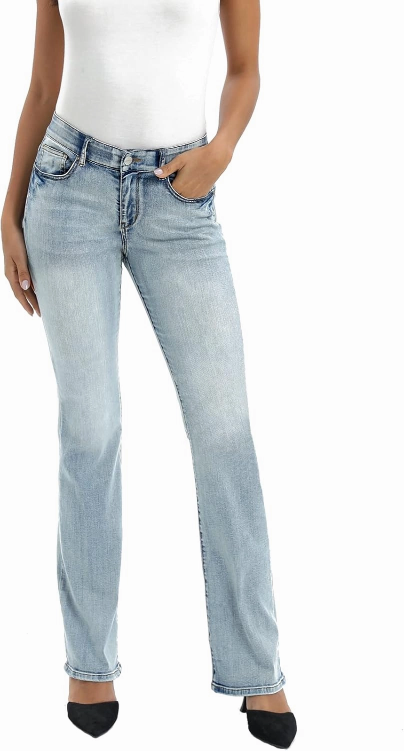 MetHera Women's Le Mel Classic Stretch Curvy Bootcut Jeans