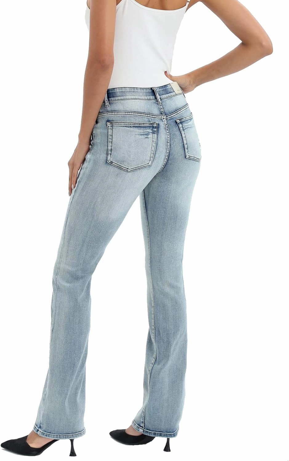 MetHera Women's Le Mel Classic Stretch Curvy Bootcut Jeans
