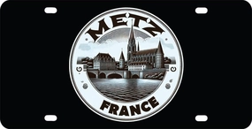 Metz France Souvenir Car-Home Decoration Metal Plaque - Wall Decoration