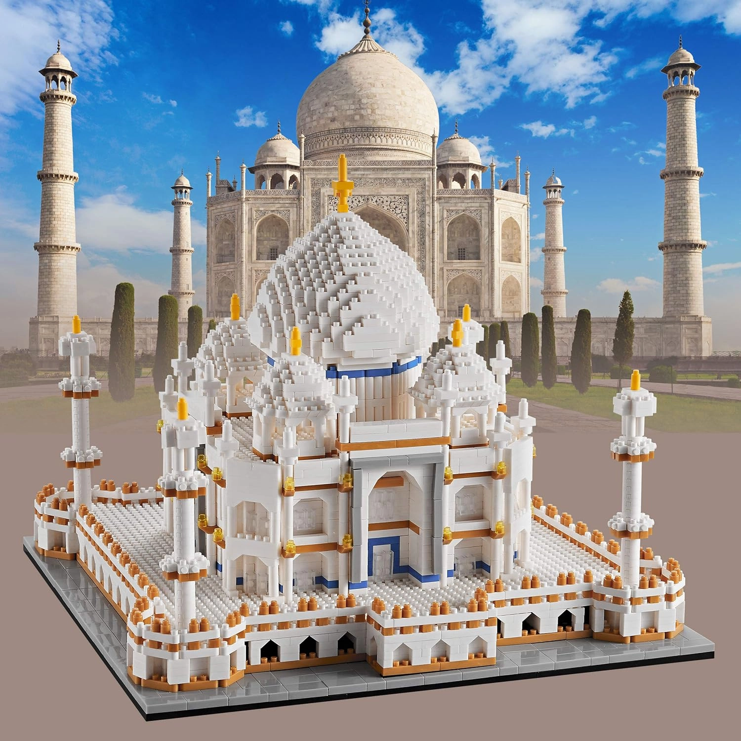 Micro Mini Blocks Architecture Taj Mahal Building Set Landmarks Collection Model Kits Idea Toys Present for Adults and Kids Age of 14  3950 PCS