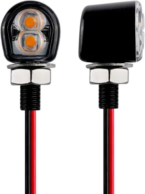 mini led turn signals motorcycle blinkers dirt bike Rear front turn signals universal bullet signal lights suitable for honda harley suziki motorycles (TURN02)
