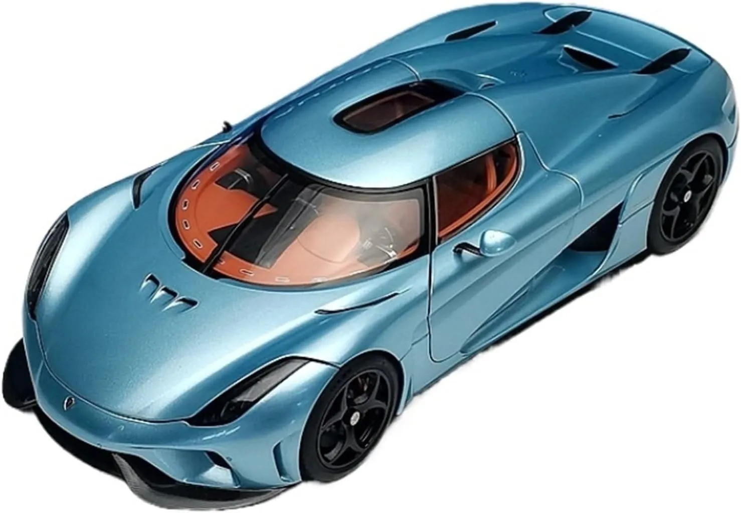 Miniature Models 1:18 Scale Alto for Koenigsegg Regera Light Blue Plastic Car Models Static Ornaments Car Ornaments