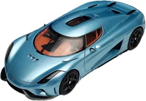 Miniature Models 1:18 Scale Alto for Koenigsegg Regera Light Blue Plastic Car Models Static Ornaments Car Ornaments