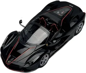 Miniature Models 1:18 Scale for Ferrari LaFerrari Black Alloy Car Models Static Collection Ornaments Car Ornaments