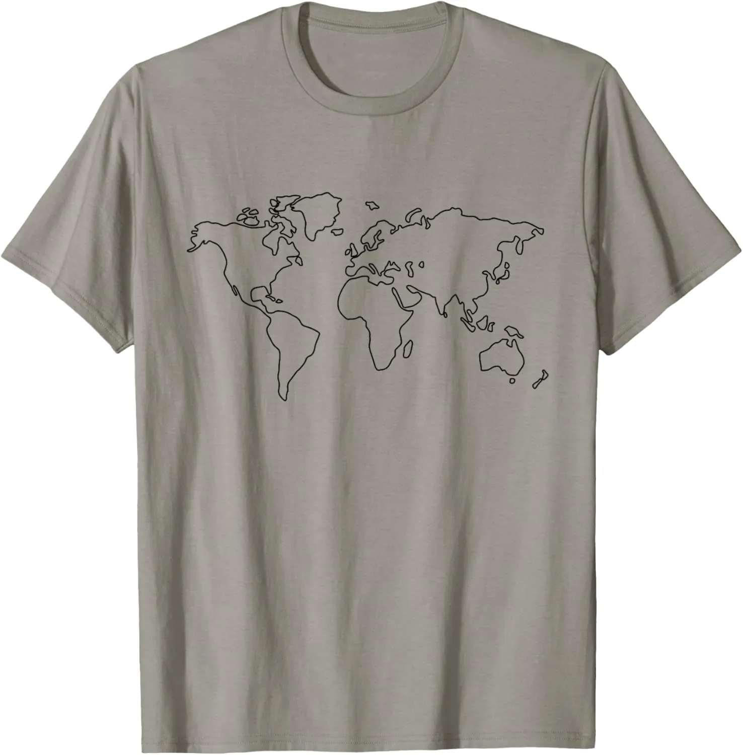 Minimalist Globe World Map T-shirt Travel Traveler Graphic T-Shirt