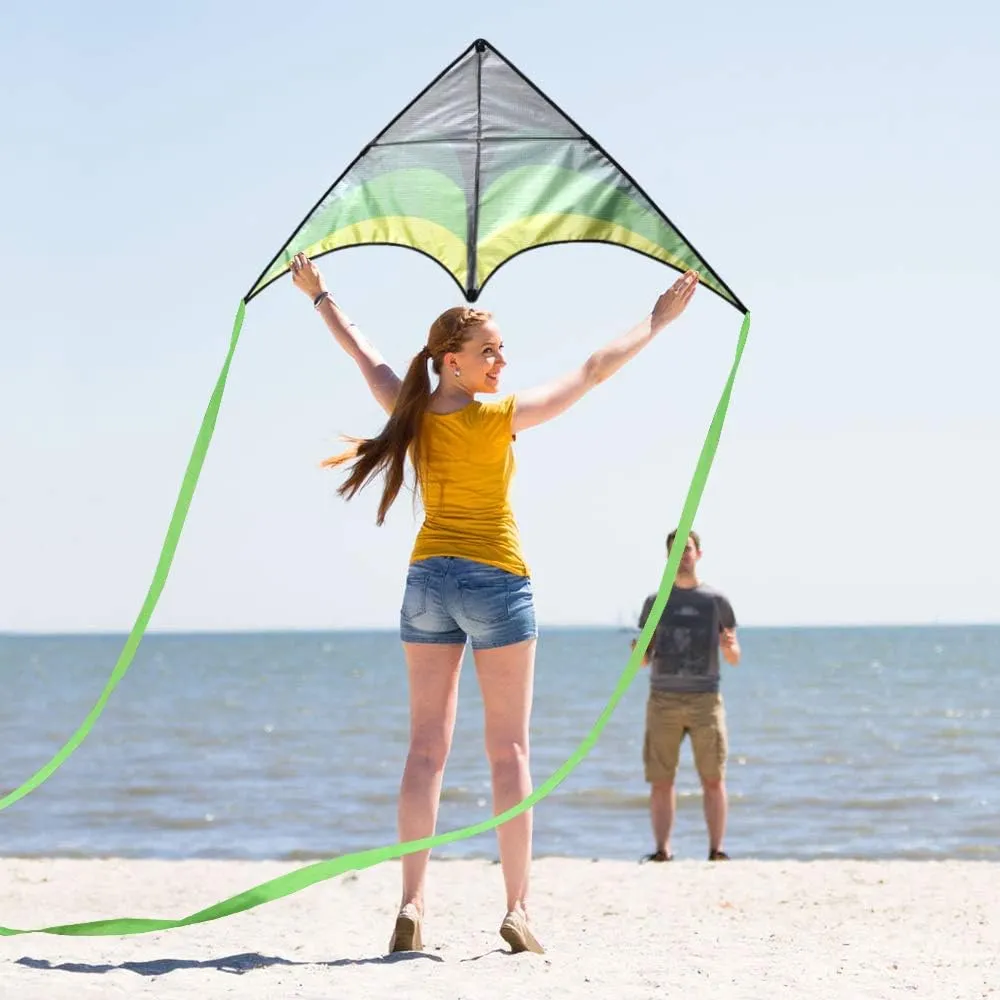 Mint's Colorful Life Delta Kite for Kids & Adults, Extremely Easy to Fly Kite, Best Kites for Beginner