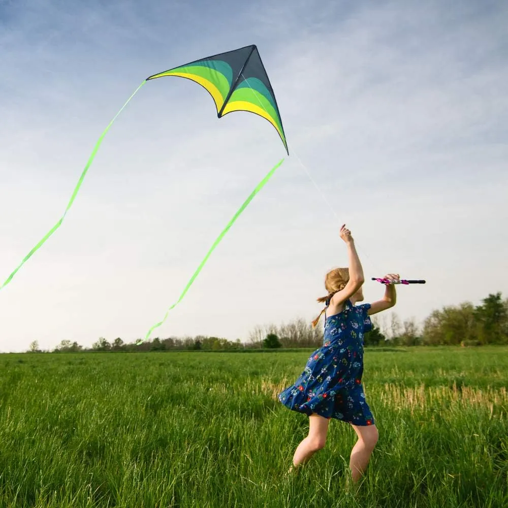 Mint's Colorful Life Delta Kite for Kids & Adults, Extremely Easy to Fly Kite, Best Kites for Beginner