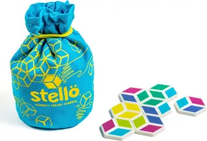 Mobi Stello Color Matching Game - Family Friendly Tile Matching Game, Colorful Plastic Tiles Learning Activities for Ages 5 and Up, 48 Tiles and More Than 5 Ways to Play for 1-4 Players