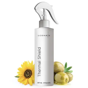 MOEHAIR Heat Protection Spray | Oil-rich Ingredients | Hair Dryer & Flat Iron Protectant | Strong, Shiny, Anti-frizz | Sulfate & Paraben-Free (8 Fl Oz)