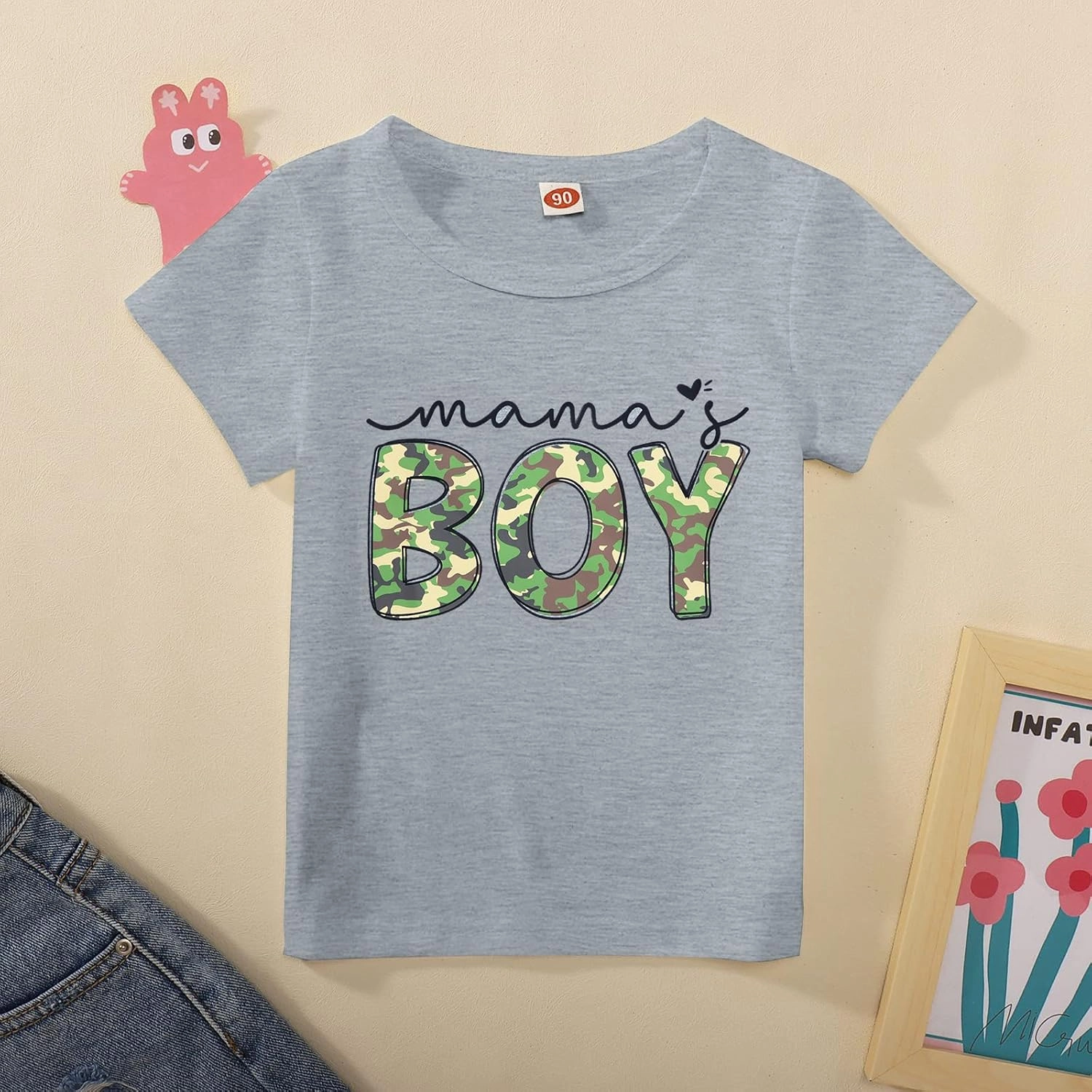 Mom and Son Matching Outfits Mama and Mama's Litter Man Print Shirts Cute Mom and Son Mothers Gifts