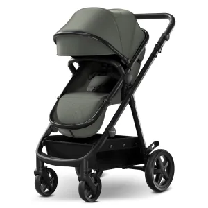 Mompush Meteor2 Baby Stroller 2-in-1 with Bassinet Mode, Compatible with Infant Car Seat Adapter Included, Full-Size Bassinet Strollers for Family Outings