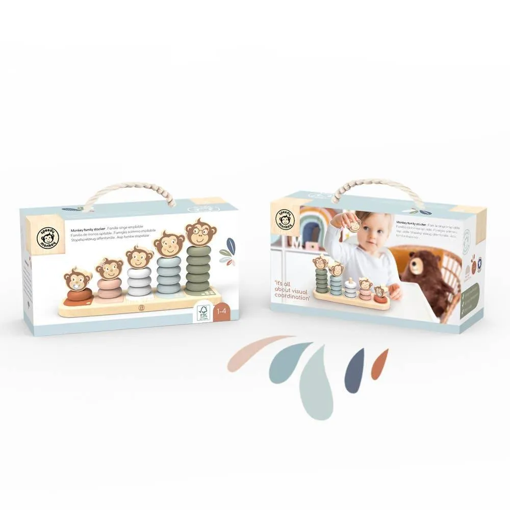 Monkey Family Stacker - Activity Toy