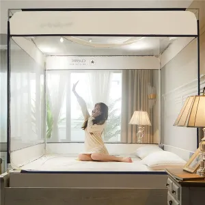 Mosquito Nets, Prevent Insect Pop Up Tent Curtains for Beds Bedroom for Camping and Outdoor Sleeping,F,150 * 200 * 170CM