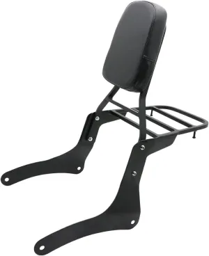Motorcycle Accessories Sissy Bar Backrest With Luggage Rack Pad Compatible For Kawasaki Vulcan 900 VN900 Custom Classic 1996-2023