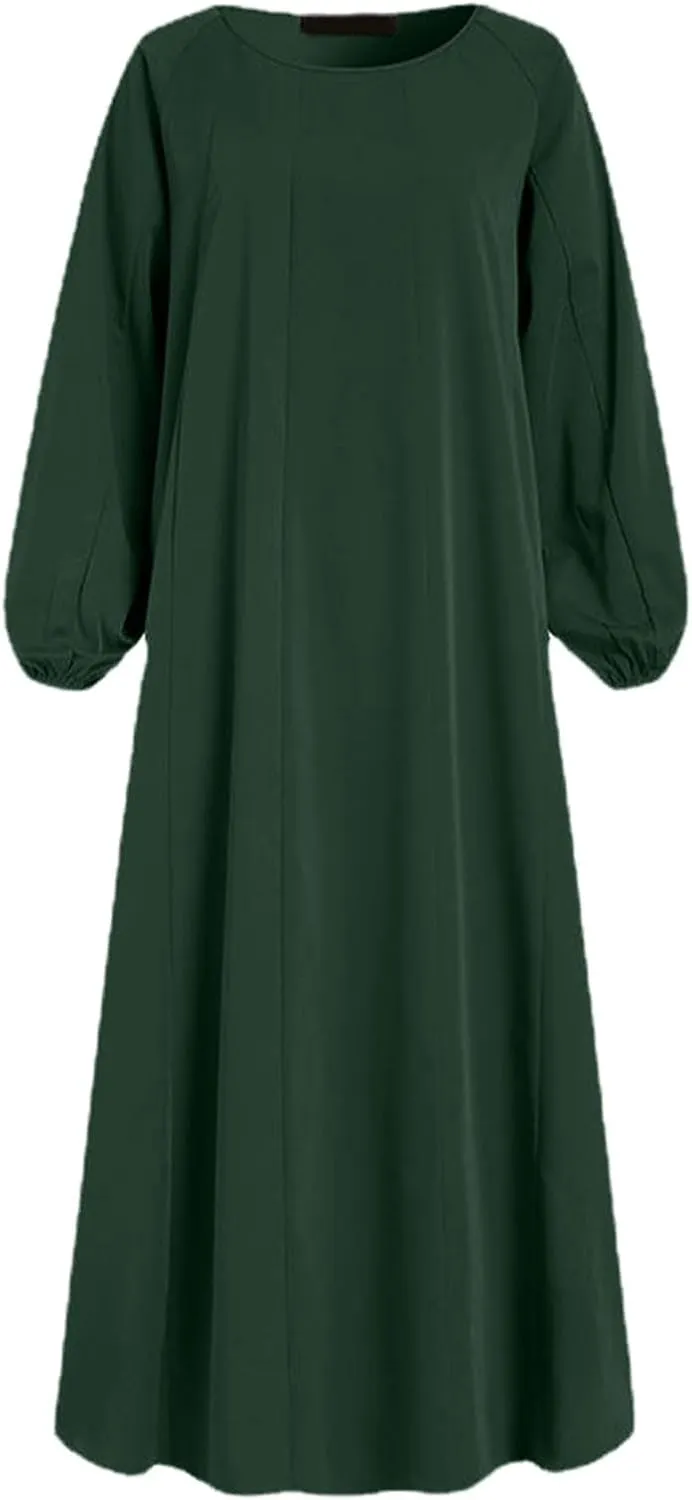 Muslim Dress for Women Classic Abaya Dress Dubai Robe Eid Prayer Clothes Islamic Muslim Robe Pakistani Kaftan Abaya