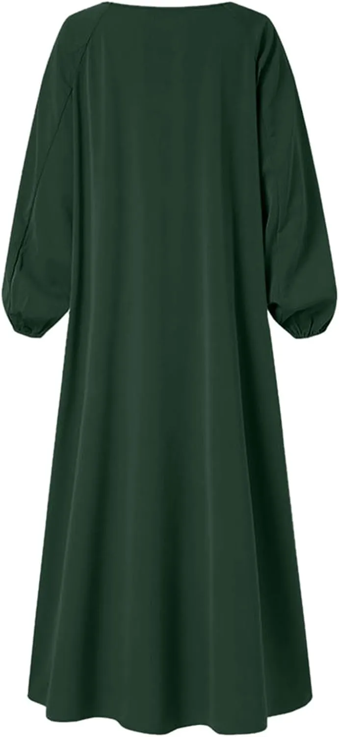 Muslim Dress for Women Classic Abaya Dress Dubai Robe Eid Prayer Clothes Islamic Muslim Robe Pakistani Kaftan Abaya