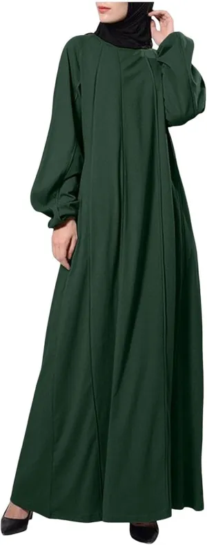 Muslim Dress for Women Classic Abaya Dress Dubai Robe Eid Prayer Clothes Islamic Muslim Robe Pakistani Kaftan Abaya