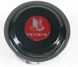 Nardi Steering Wheel Horn Button with Triumph Logo - Single Contact - Fits Nardi Classic and Deep Corn Steering Wheels - Part # 4041.01.0203 4041.03.2451