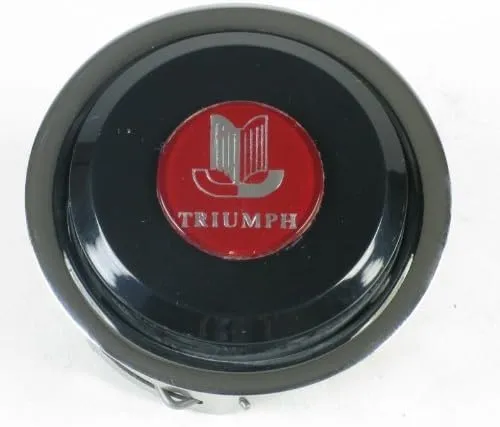 Nardi Steering Wheel Horn Button with Triumph Logo - Single Contact - Fits Nardi Classic and Deep Corn Steering Wheels - Part # 4041.01.0203 4041.03.2451