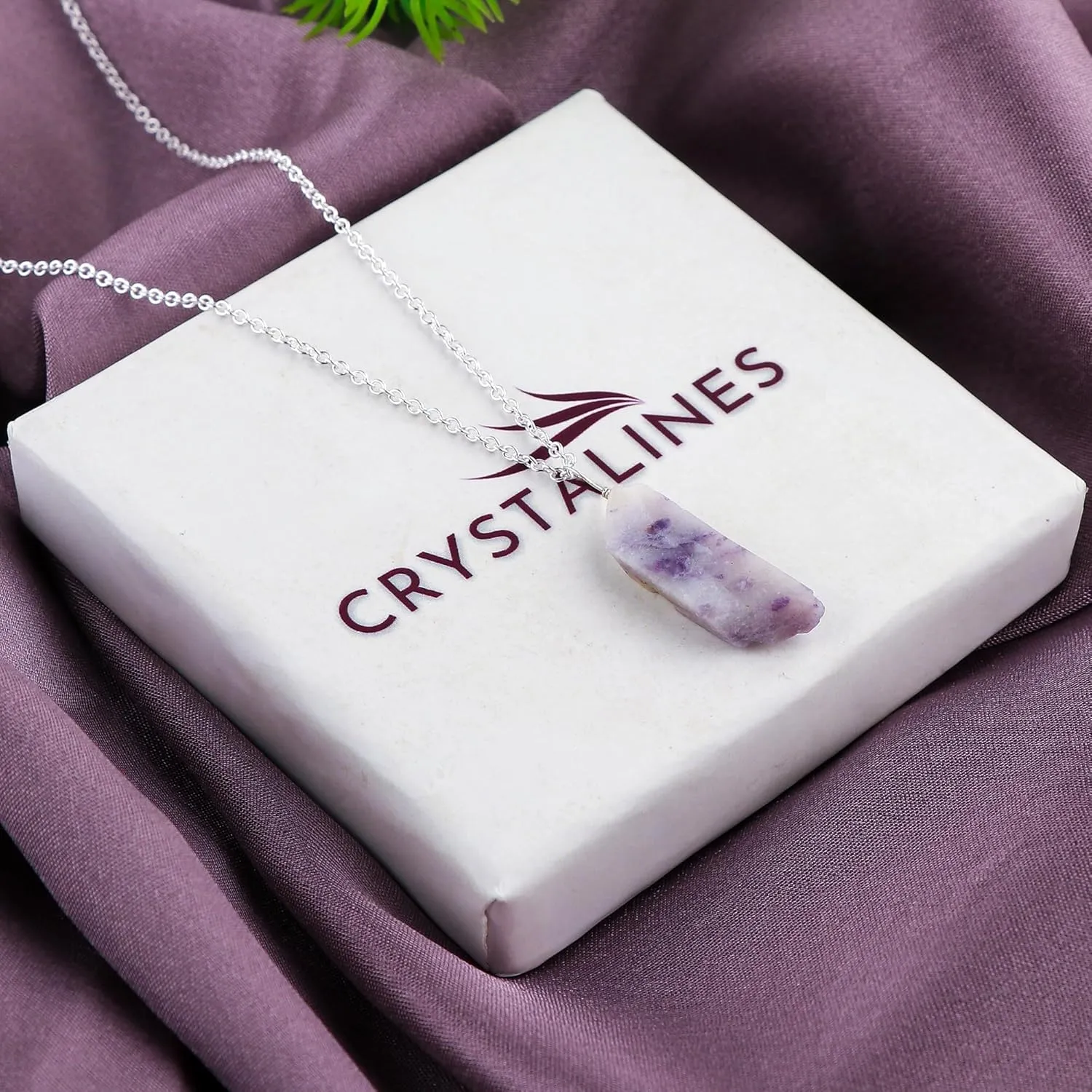 Natural Raw Tiffany Opal Pendant Necklace | Handmade Gemstone Jewelry | Rough Stones | Healing Crystal | Silver Plated Chain | Minimalist Design | Ideal Gift for Birthday