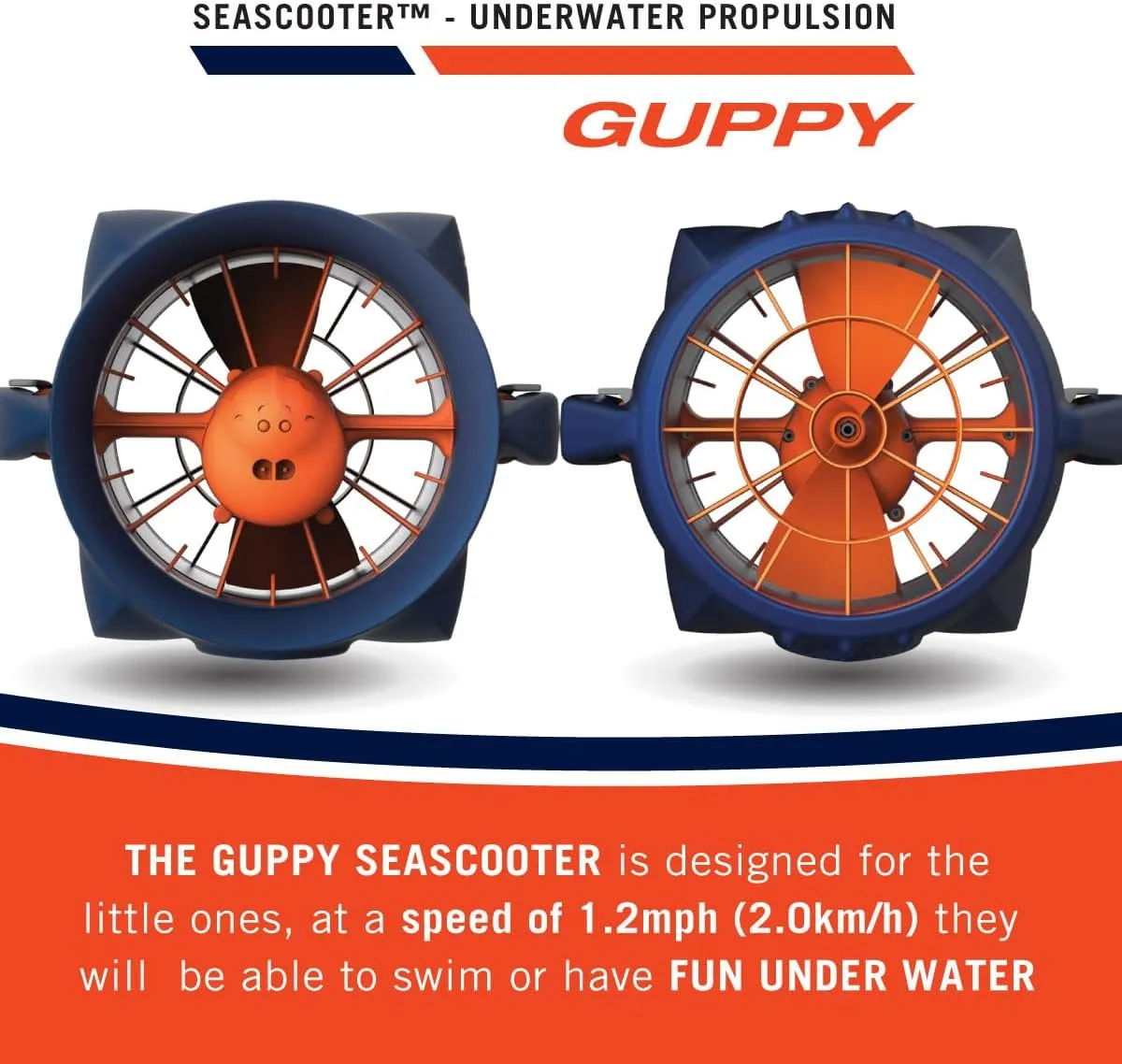 Nautica Guppy and Pool Surfer Underwater Seascooter for Kids Pool and Snorkeling Play