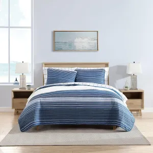 Nautica - Queen Quilt Set, Cotton Reversible Bedding with Matching Shams, Bedding Set for All Seasons (Coveside Blue, Queen)