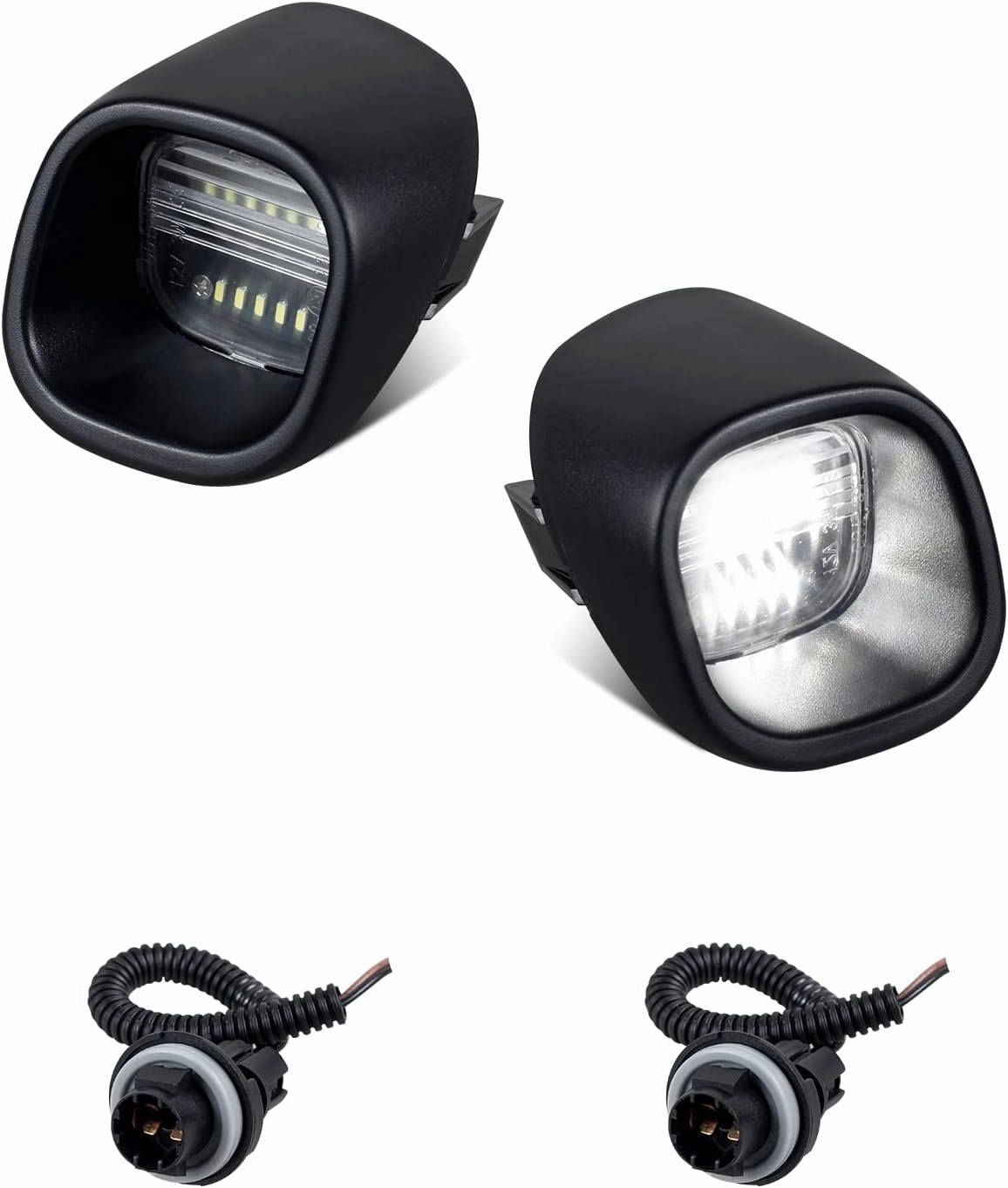 NDRUSH Led License Plate Lights Tag Lamp Assembly with Socket Compatible with Chevy Blazer S10 Gmc Jimmy Sonoma Oldsmobile Bravada
