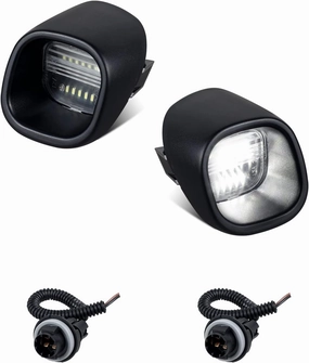 NDRUSH Led License Plate Lights Tag Lamp Assembly with Socket Compatible with Chevy Blazer S10 Gmc Jimmy Sonoma Oldsmobile Bravada