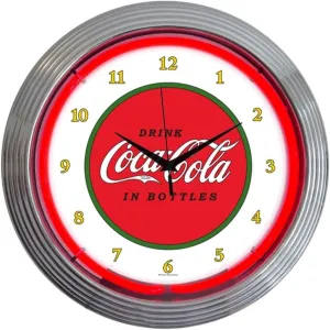 Neonetics Drinks Coca Cola 1910 Classic Neon Wall Clock, 15-Inch
