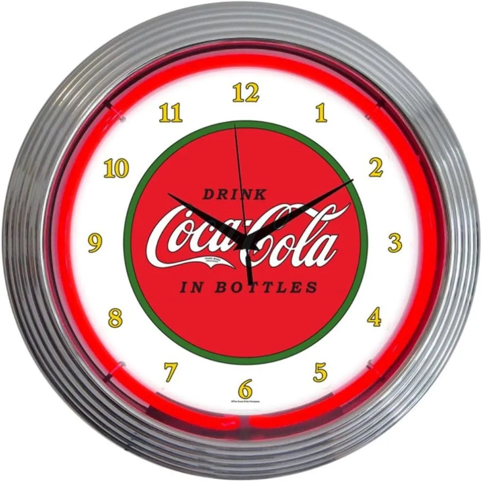 Neonetics Drinks Coca Cola 1910 Classic Neon Wall Clock, 15-Inch