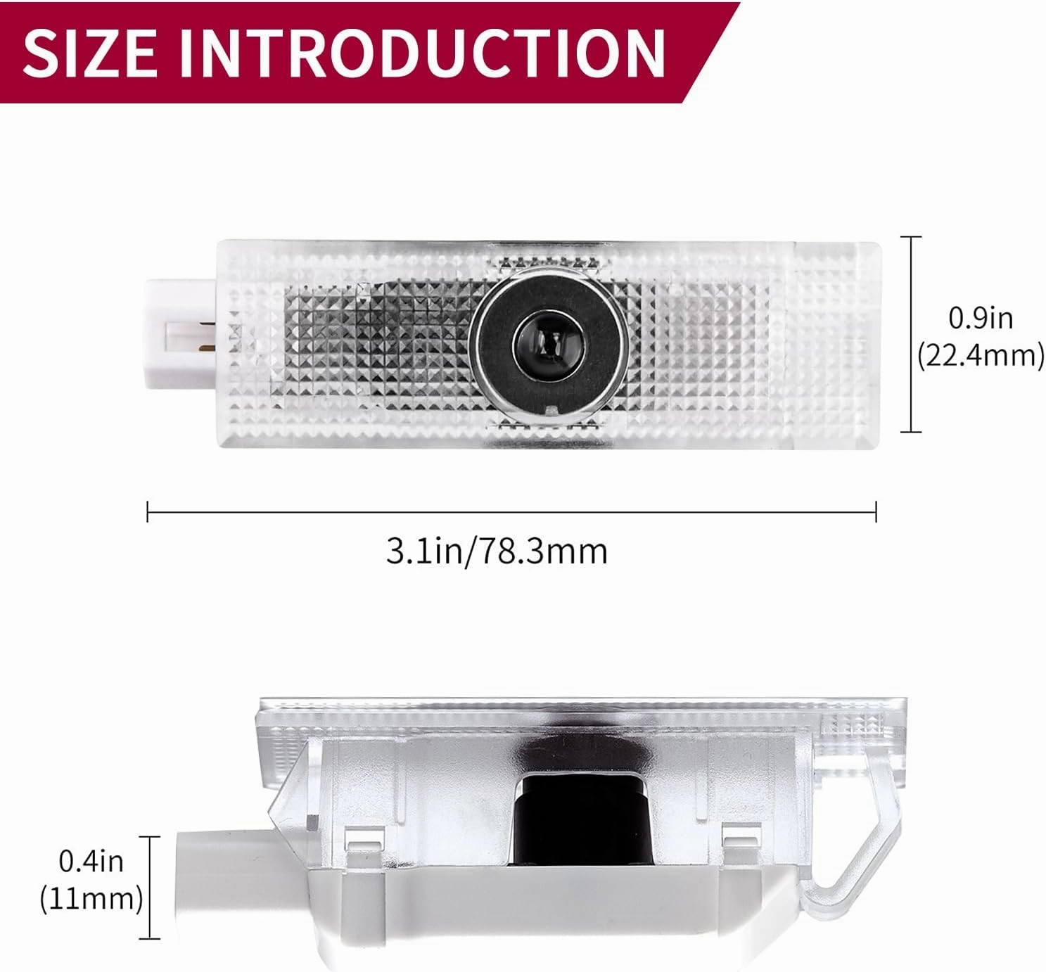 Never Fade Alfa Romeo Door Light Logo, Projection Ghost Shadow Welcome Puddle Light Compatible with Stelvio Mito Giulietta Giulia 147 159 Accessories (White)