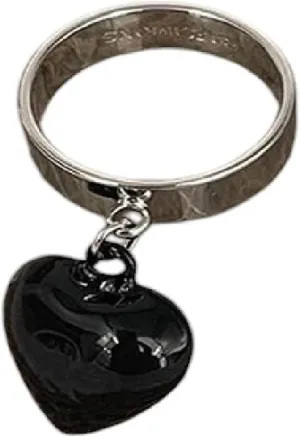New 2026 Unisex Raf Simons Style Design Colorful Chubby Heart Pendant Ring, Matte Classic Ring Jewelry Rings Fashion Luxury Accessories Creative Gift For Women And Men