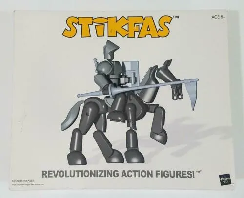 New in box! Stikfas AFK 6 Omega Male Armoured Knight w/Stallion! Comes with 2 figures - Horse and Rider! Ages 8 
