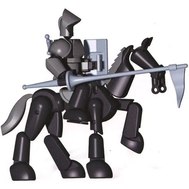 New in box! Stikfas AFK 6 Omega Male Armoured Knight w/Stallion! Comes with 2 figures - Horse and Rider! Ages 8 