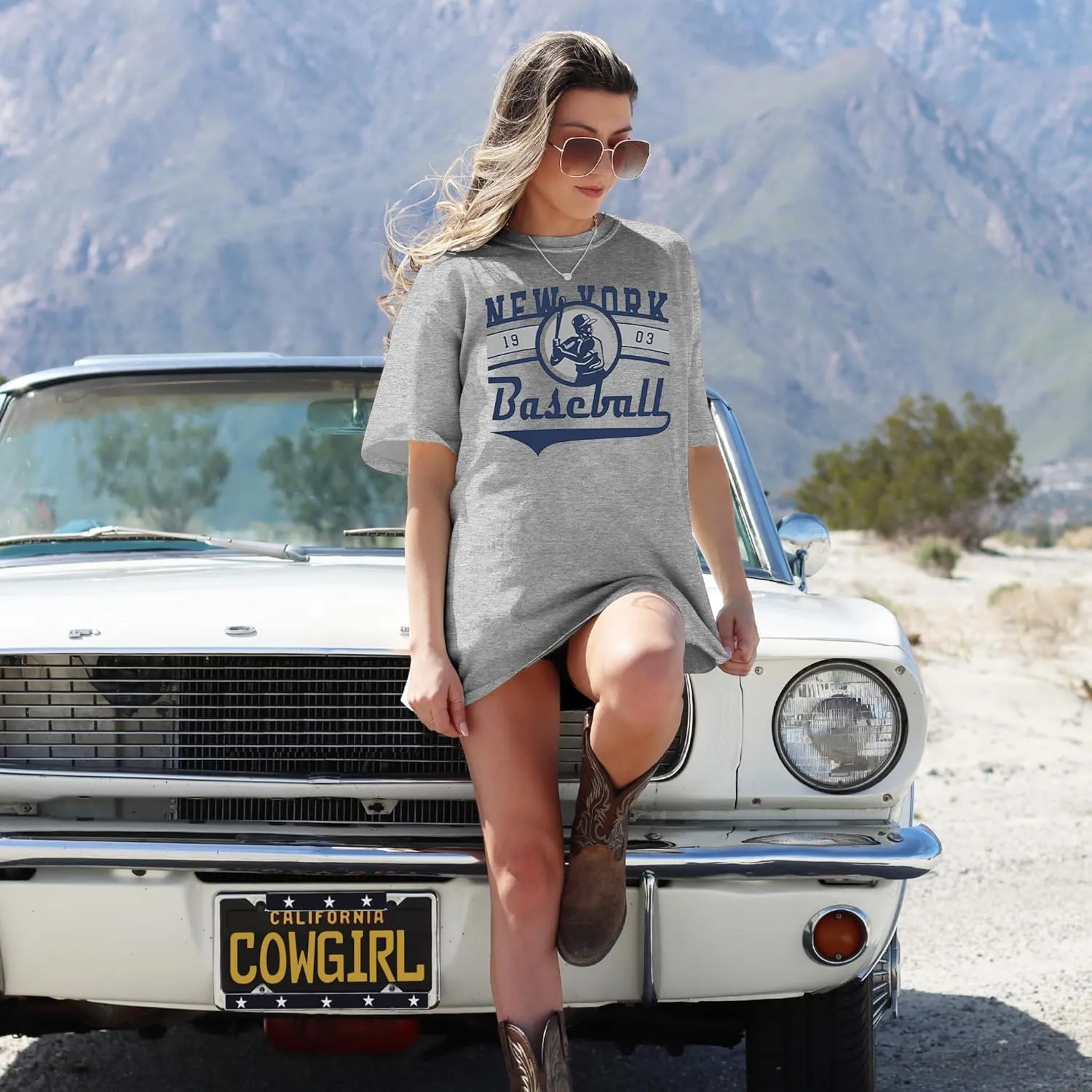 New York Baseball Shirt : Women Oversized Baseball Shirts Baseball Graphic Short Sleeve Tee Tops